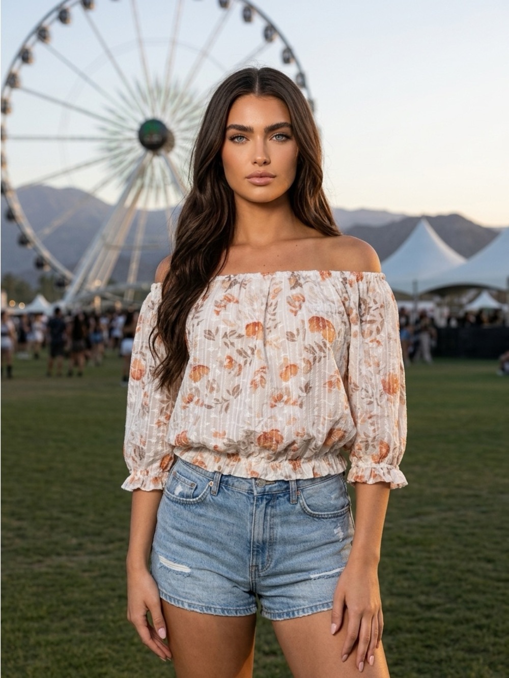 NWT Beautiful Floral Off-Shoulder Blouse